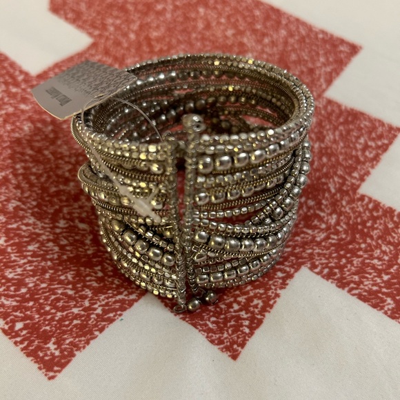 World Market NWT Silver Cuff Bracelet - Picture 2 of 6